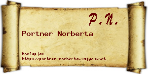 Portner Norberta névjegykártya